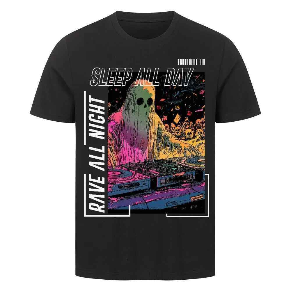 SLEEP ALL DAY / RAVE ALL NIGHT - Premium T-Shirt - 4BeaTz - Music&Fashion