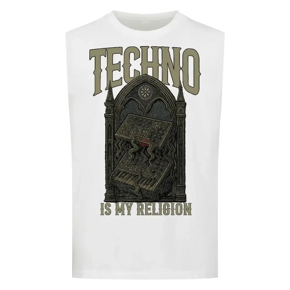 TECHNO IS MY RELIGION - Sleeveless Oversized Tee - 4BeaTz - Music&Fashion