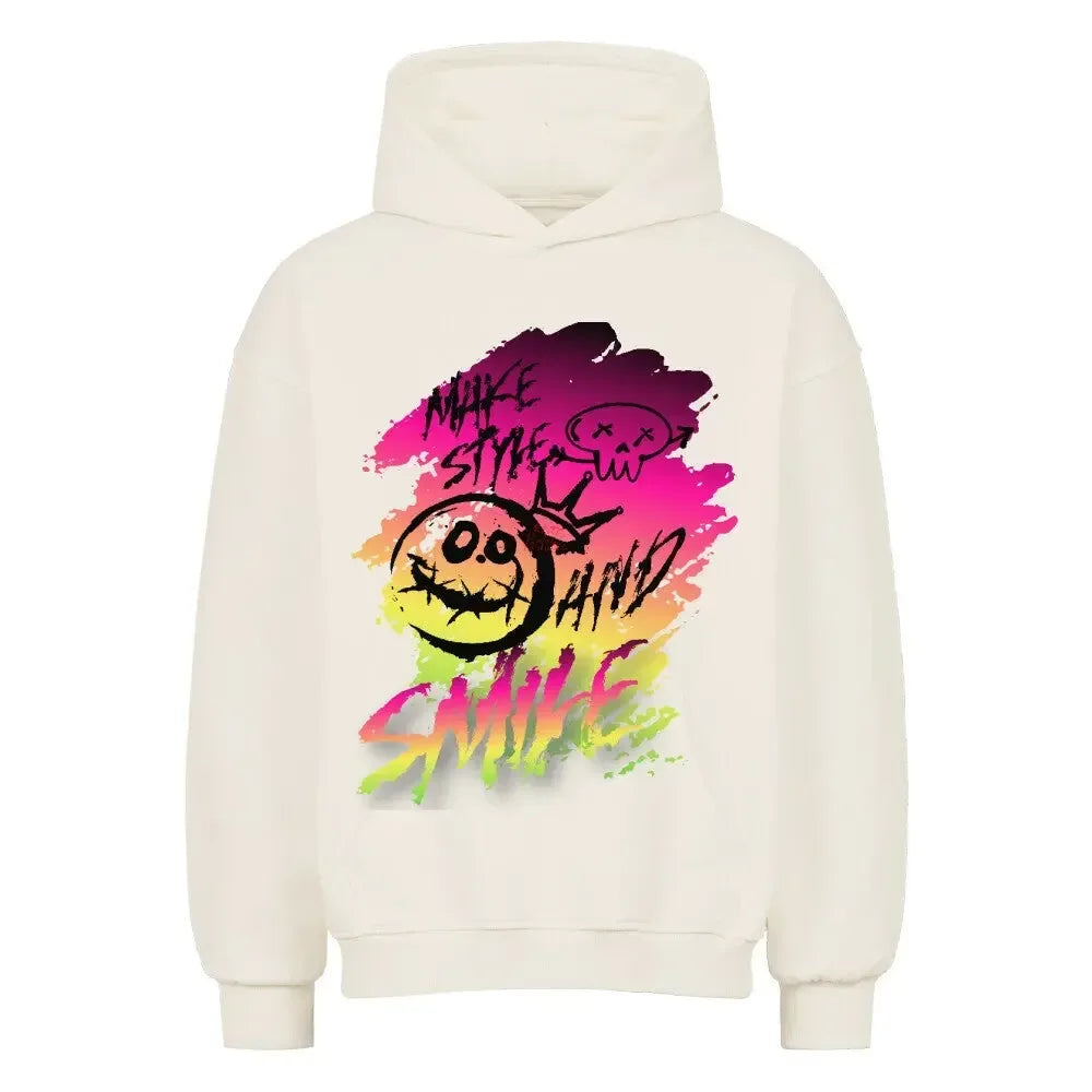 Make Style and Smile - Oversized Hoodie (Front print) - 4BeaTz - Music&Fashion
