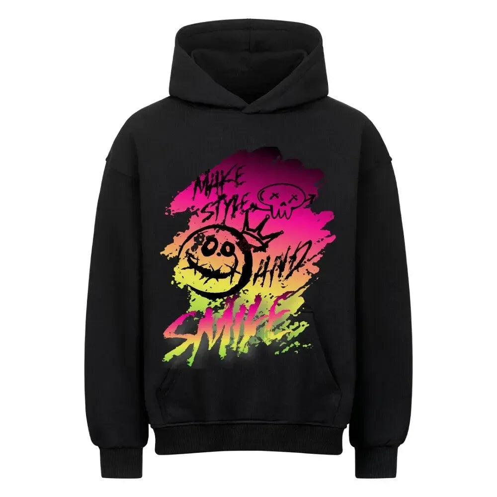 Make Style and Smile - Oversized Hoodie (Front print) - 4BeaTz - Music&Fashion