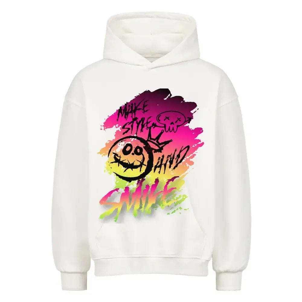 Make Style and Smile - Oversized Hoodie (Front print) - 4BeaTz - Music&Fashion