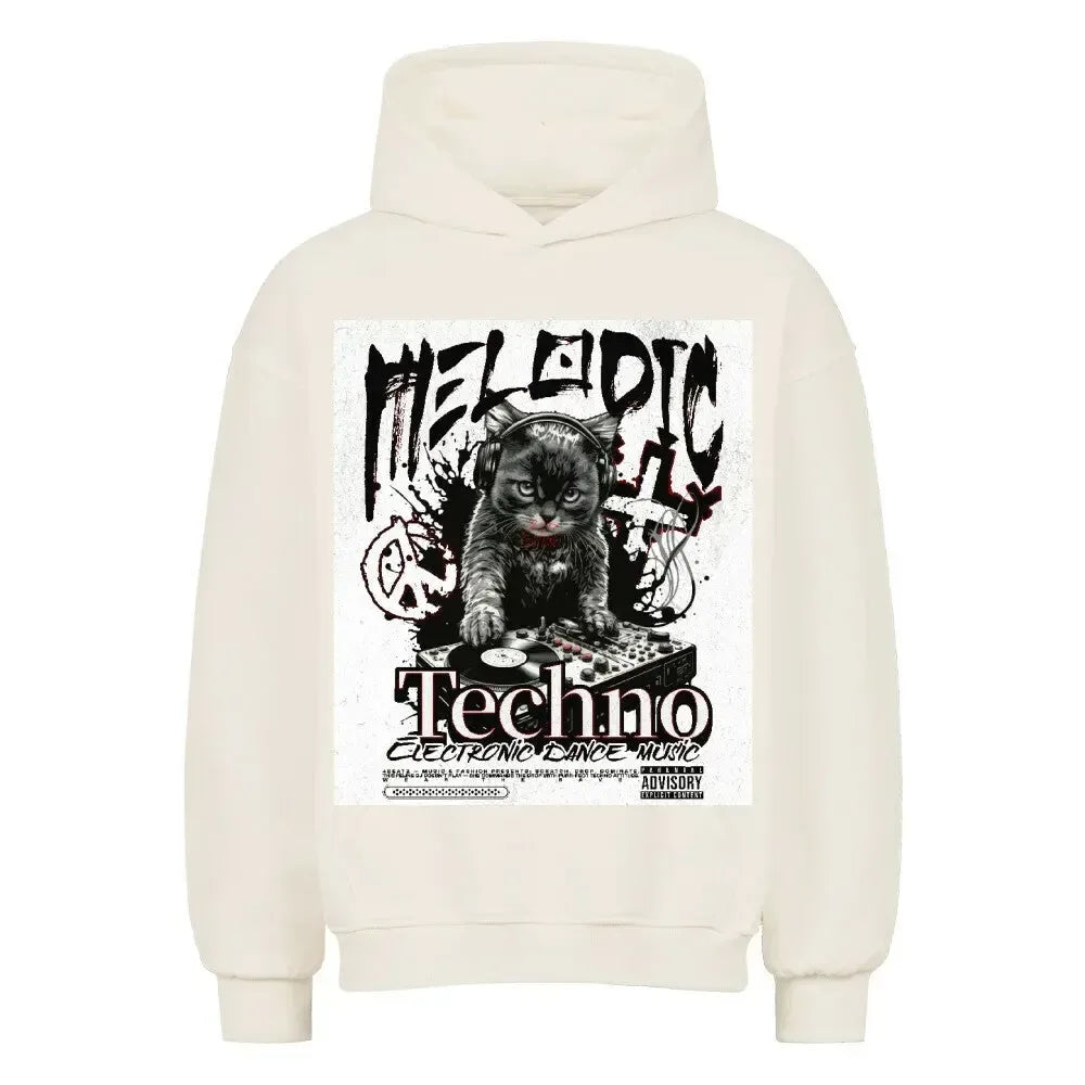 DROP & PURR — Pocket Print Edition (4BeaTz) - Oversized Hoodie (Front print) - 4BeaTz - Music&Fashion