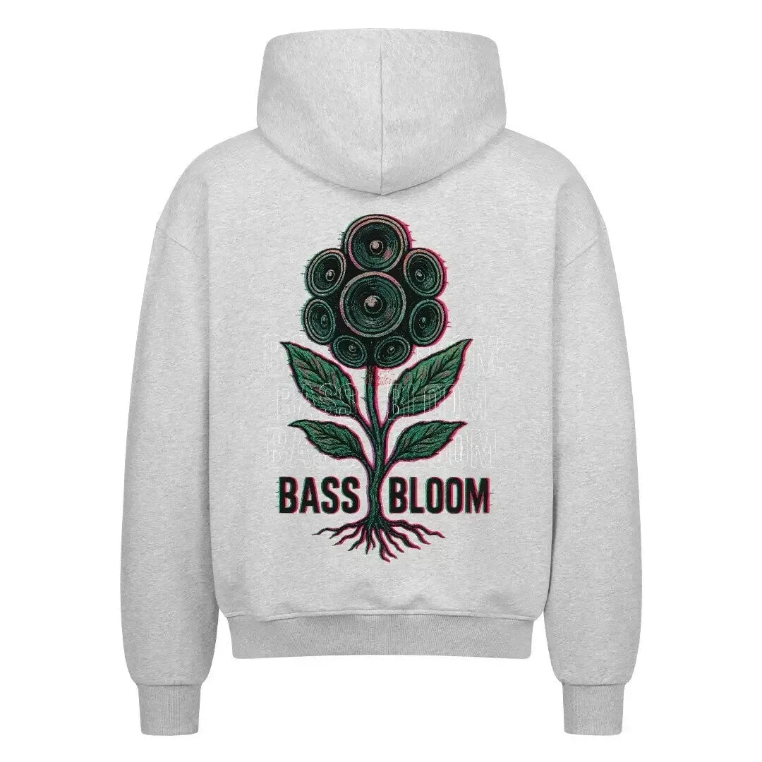 BASS BLOOM - Oversized Zipper Hoodie (Back Print) - 4BeaTz - Music&Fashion