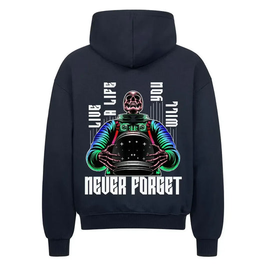 NEVER FORGET - Oversized Zipper Hoodie (Back Print) - 4BeaTz - Music&Fashion