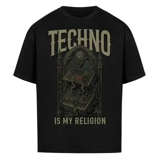 TECHNO IS MY RELIGION - Oversized Shirt - 4BeaTz - Music&Fashion
