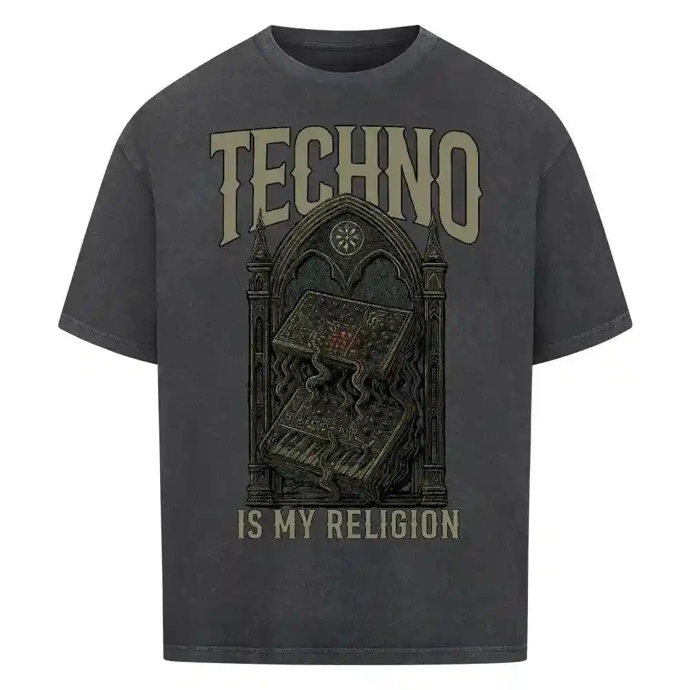 TECHNO IS MY RELIGION - Oversized Shirt - 4BeaTz - Music&Fashion