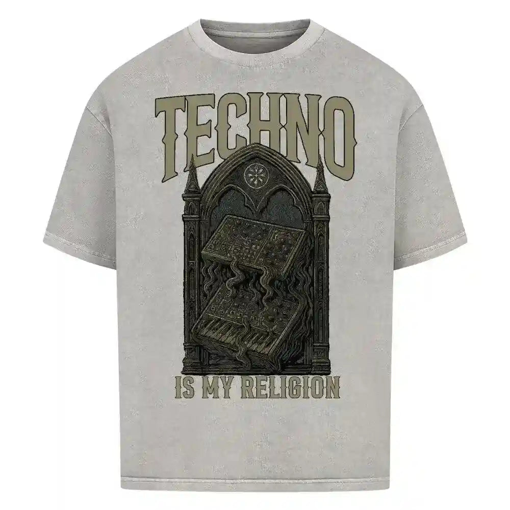 TECHNO IS MY RELIGION - Oversized Shirt - 4BeaTz - Music&Fashion