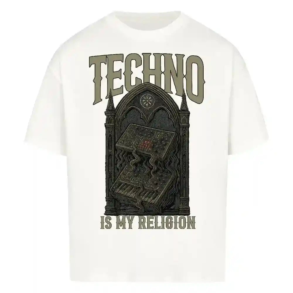 TECHNO IS MY RELIGION - Oversized Shirt - 4BeaTz - Music&Fashion