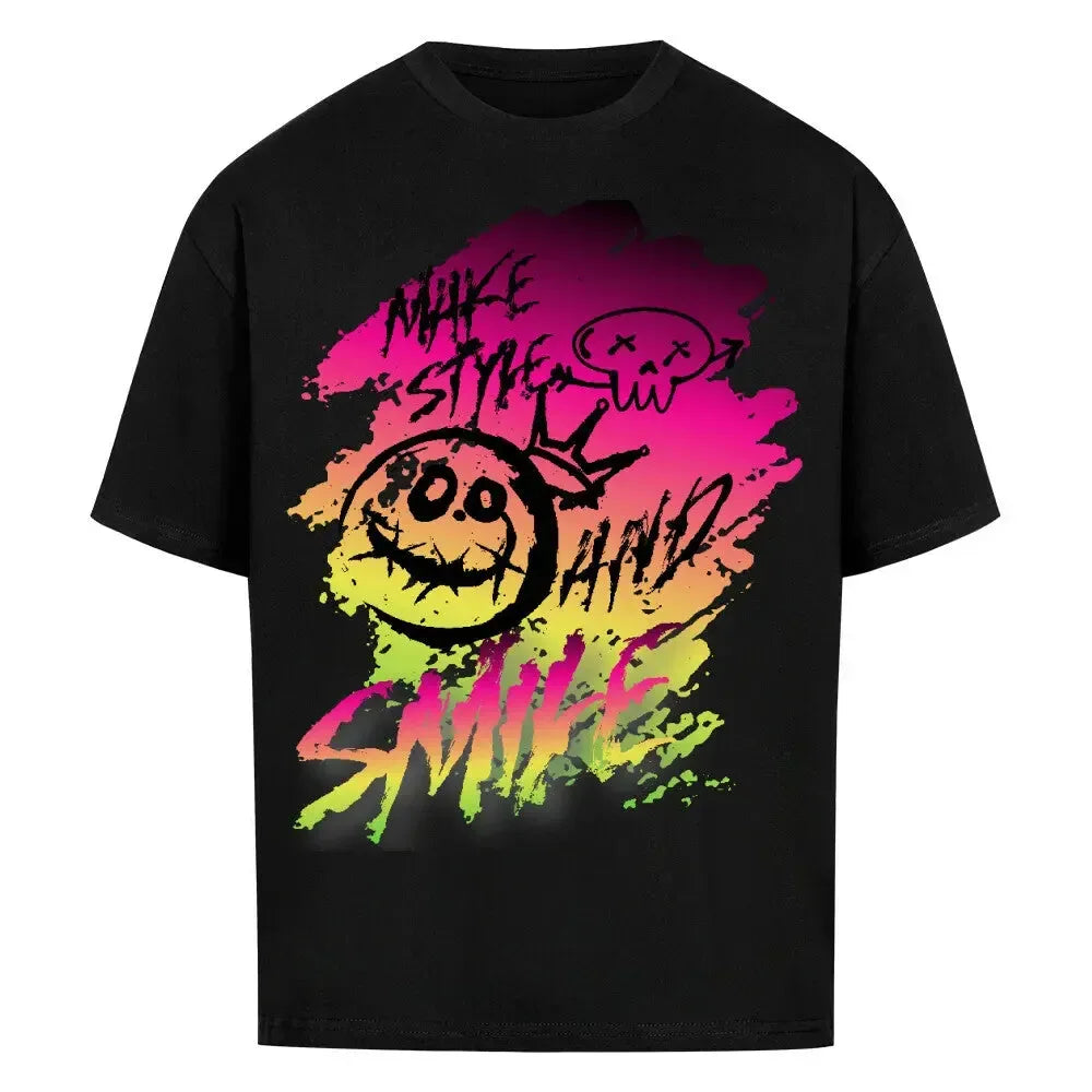 Make Style and Smile - Oversized Shirt - 4BeaTz - Music&Fashion