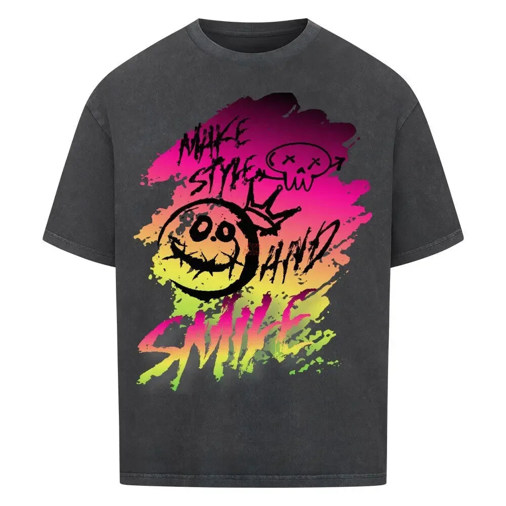 Make Style and Smile - Oversized Shirt - 4BeaTz - Music&Fashion