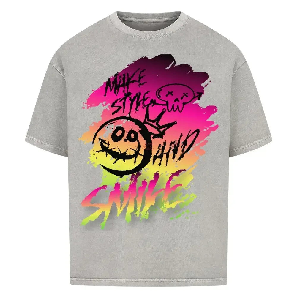 Make Style and Smile - Oversized Shirt - 4BeaTz - Music&Fashion
