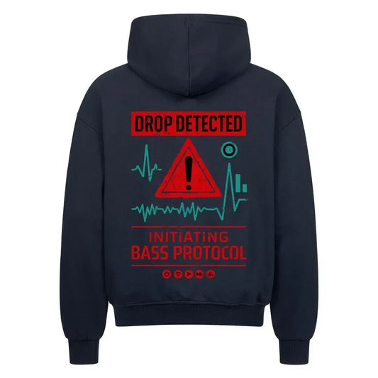 DROP DETECTED - Oversized Zipper Hoodie (Back Print) - 4BeaTz - Music&Fashion