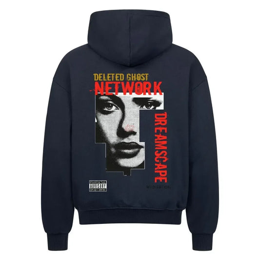 DELETED GHOST NETWORK - Oversized Zipper Hoodie (Back Print) - 4BeaTz - Music&Fashion