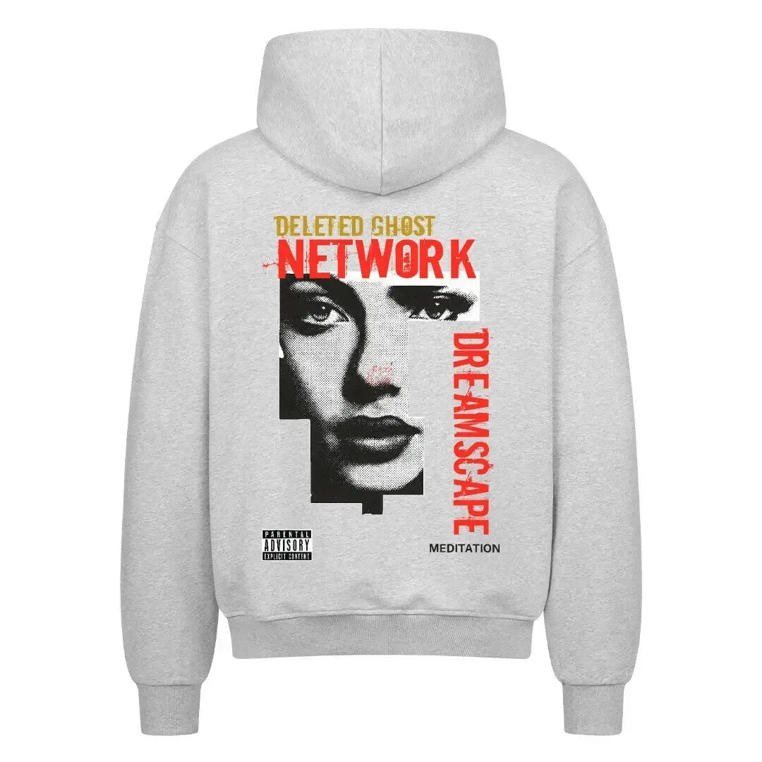 DELETED GHOST NETWORK - Oversized Zipper Hoodie (Back Print) - 4BeaTz - Music&Fashion