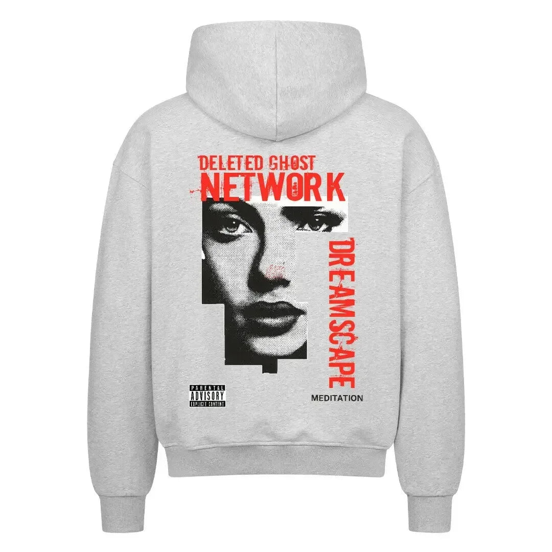 DELETED GHOST NETWORK – Oversized zip-up hoodie with back print - 4BeaTz - Music&Fashion