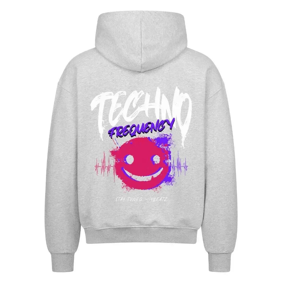 Techno Frequency(StayTuned) - Oversized Zipper Hoodie - 4BeaTz - Music&Fashion