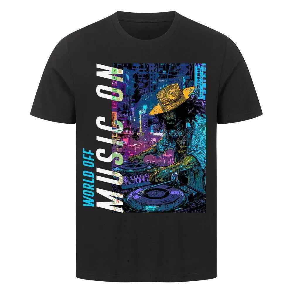 WORLD OFF MUSIC ON - Premium T-Shirt - 4BeaTz - Music&Fashion