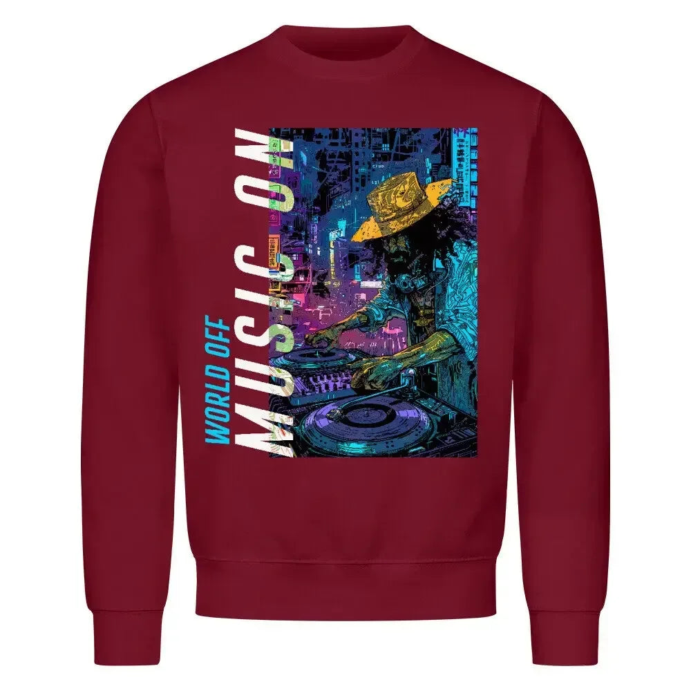 WORLD OFF MUSIC ON - Classic Sweatshirt - 4BeaTz - Music&Fashion