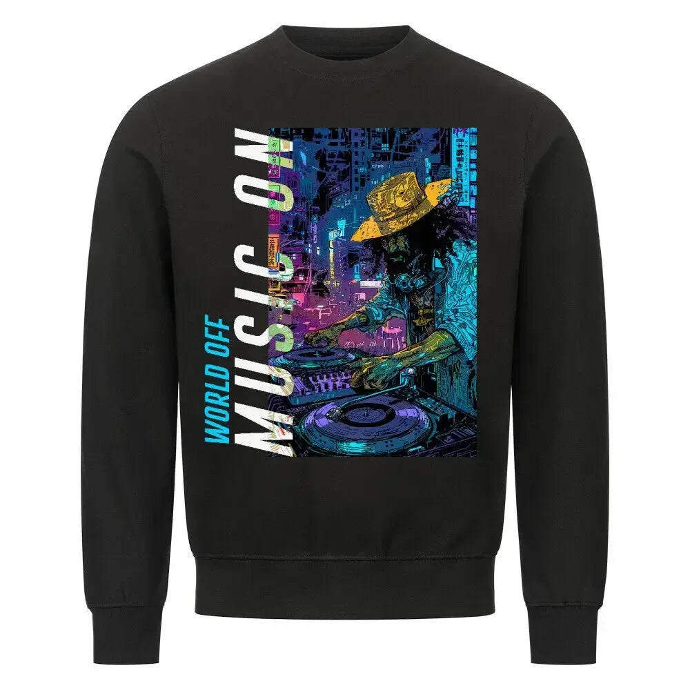 WORLD OFF MUSIC ON - Classic Sweatshirt - 4BeaTz - Music&Fashion