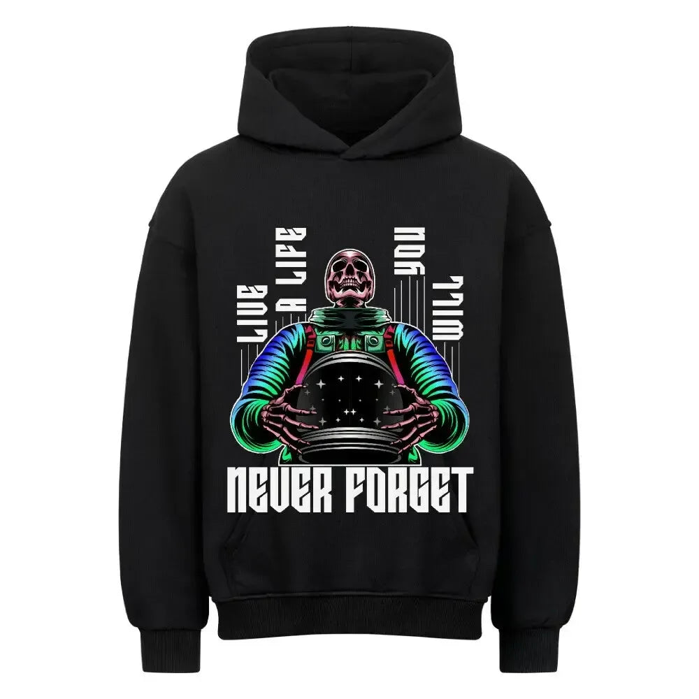 NEVER FORGET - Oversized Hoodie (Front Print) - 4BeaTz - Music&Fashion