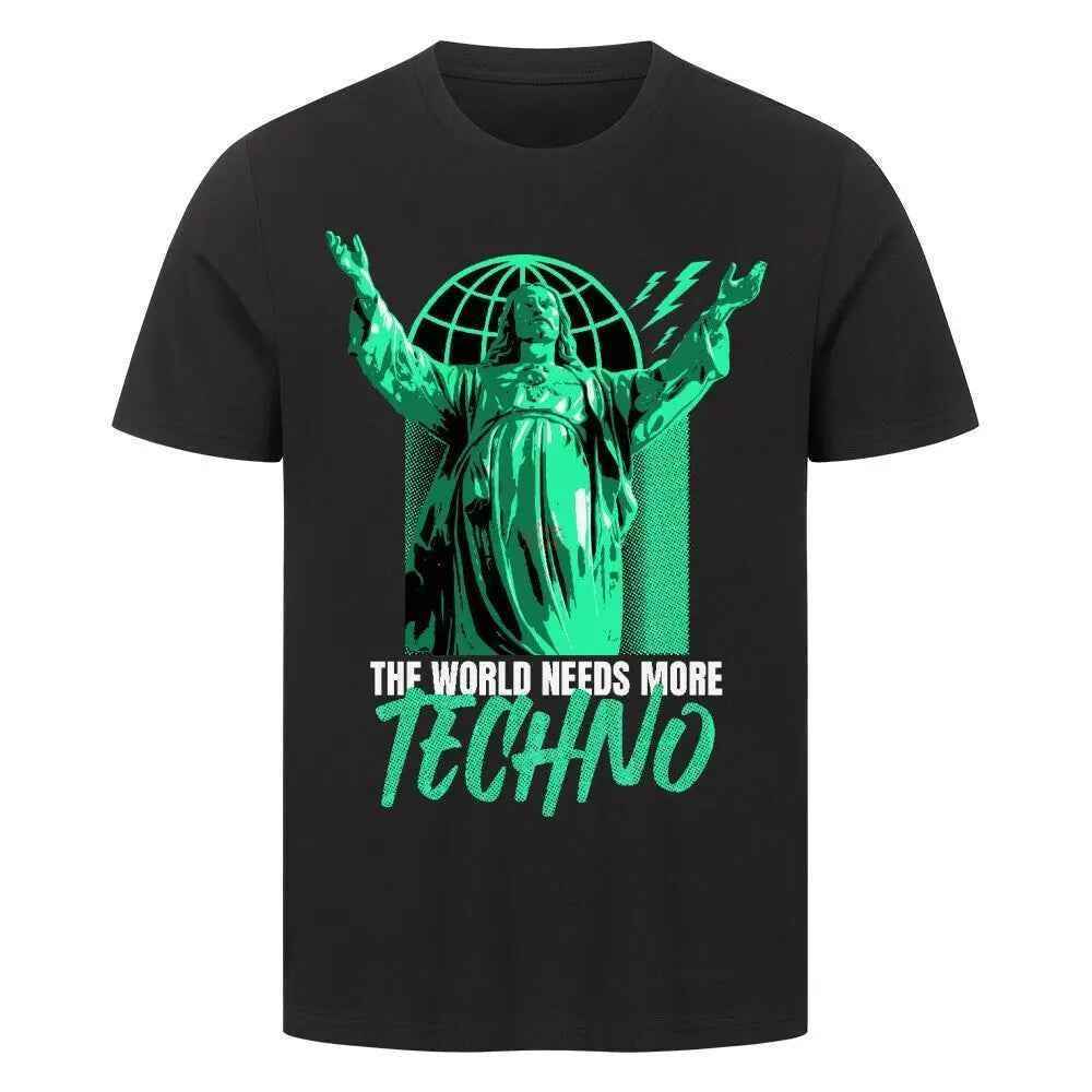 THE WORLD NEEDS MORE TECHNO - Premium T-Shirt - 4BeaTz - Music&Fashion