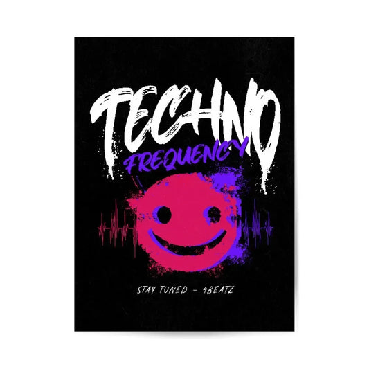 Techno Frequency (Stay Tuned) – Premium Poster - 4BeaTz - Music&Fashion
