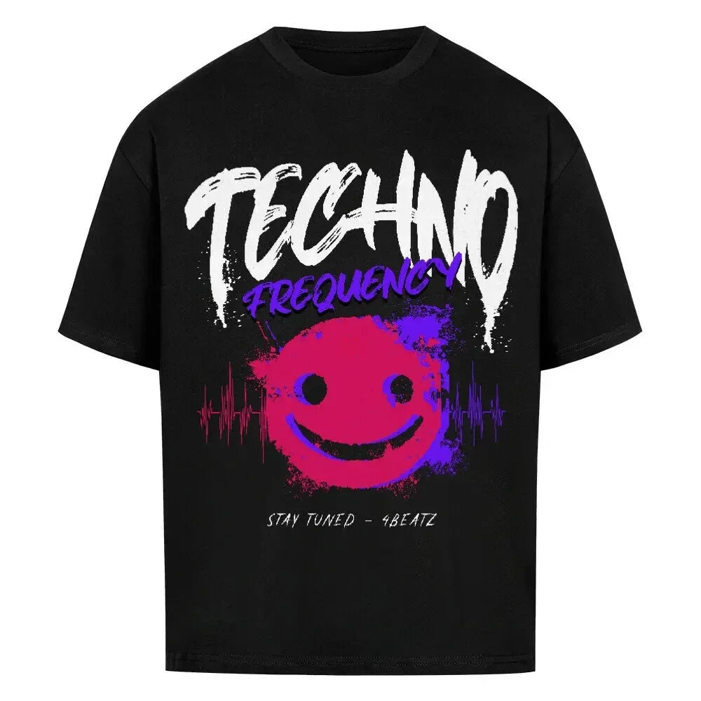 Techno Frequency(StayTuned) - Oversized Shirt - 4BeaTz - Music&Fashion
