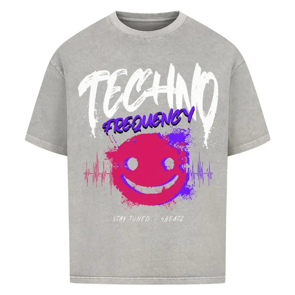 Techno Frequency(StayTuned) - Oversized Shirt - 4BeaTz - Music&Fashion