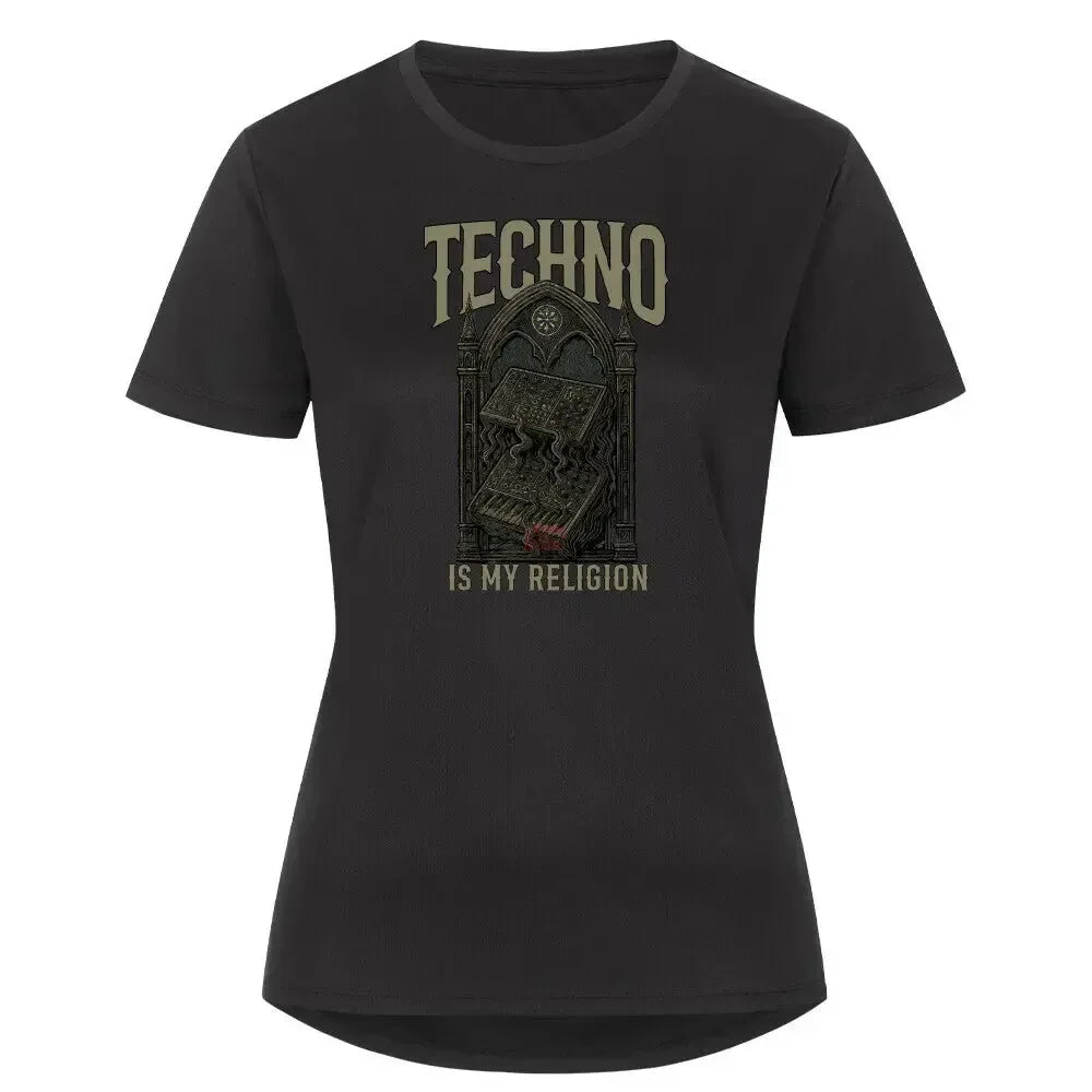 TECHNO IS MY RELIGION - Sport T-Shirt Women - 4BeaTz - Music&Fashion