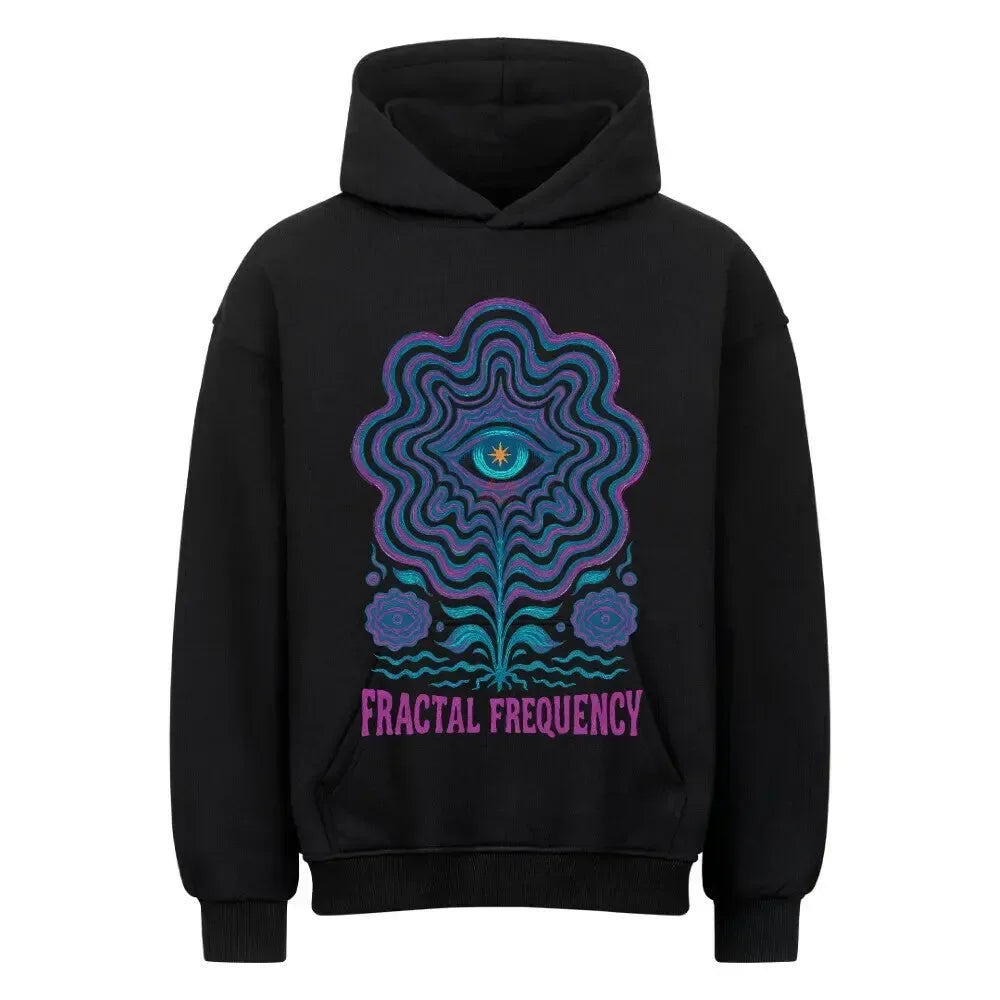 FRACTAL FREQUENCY - Oversized Hoodie (Front Print) - 4BeaTz - Music&Fashion
