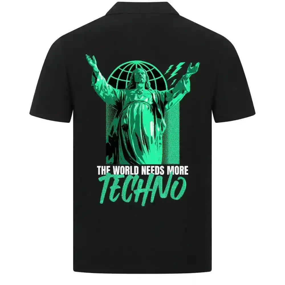THE WORLD NEEDS MORE TECHNO - Polo Shirt - 4BeaTz - Music&Fashion
