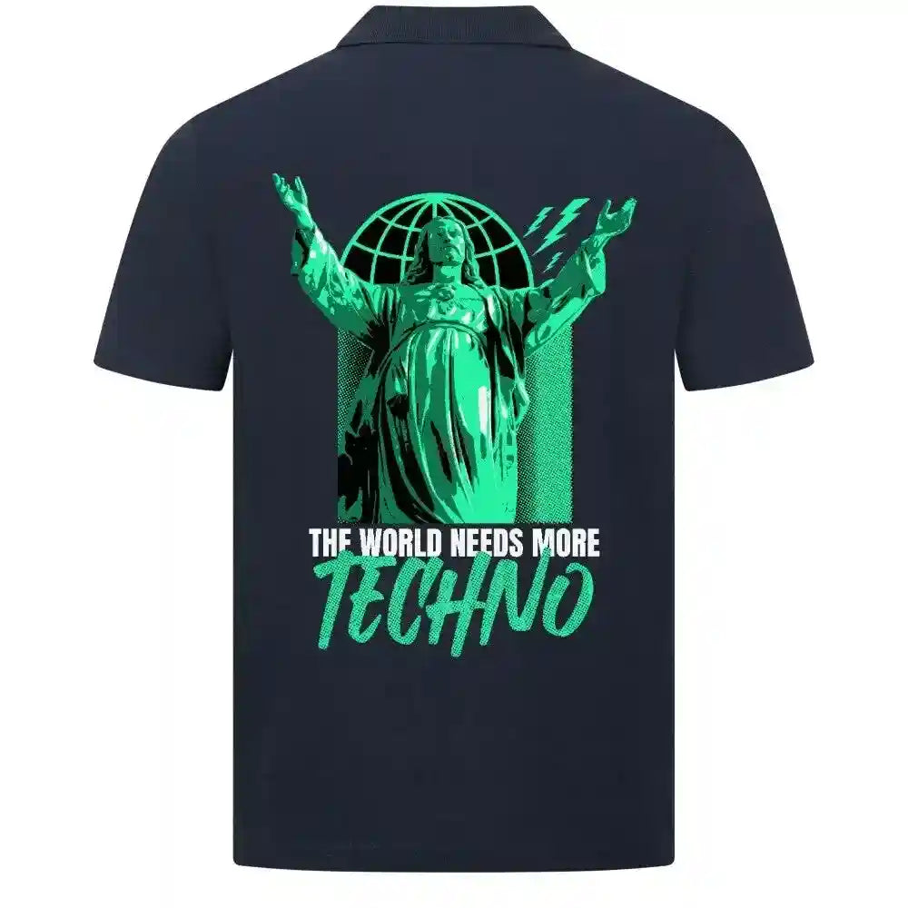 THE WORLD NEEDS MORE TECHNO - Polo Shirt - 4BeaTz - Music&Fashion